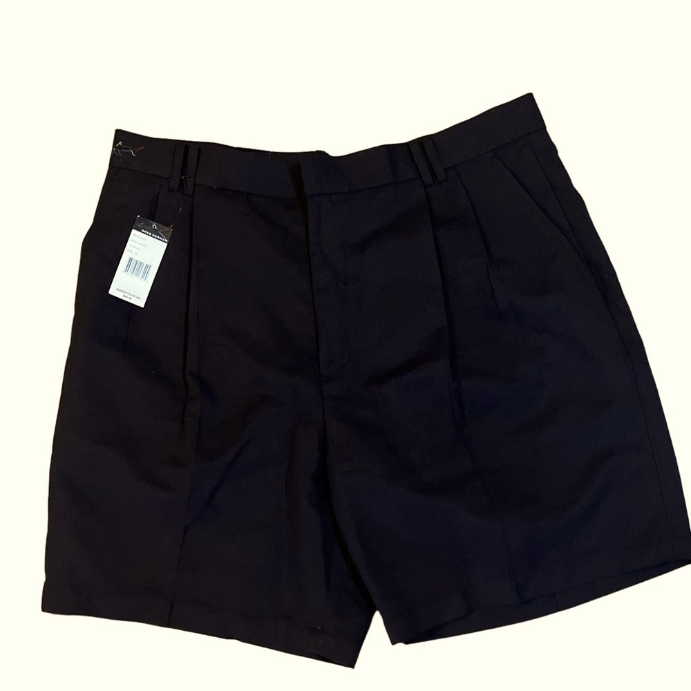 Greg Norman NWT Black Front Pleat Shorts